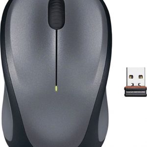 logitech wireless mouse m black grey